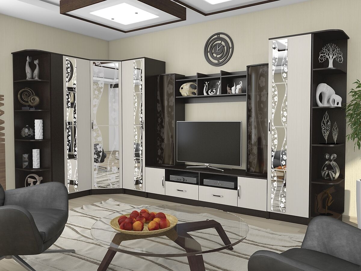 Стенка с зеркалом