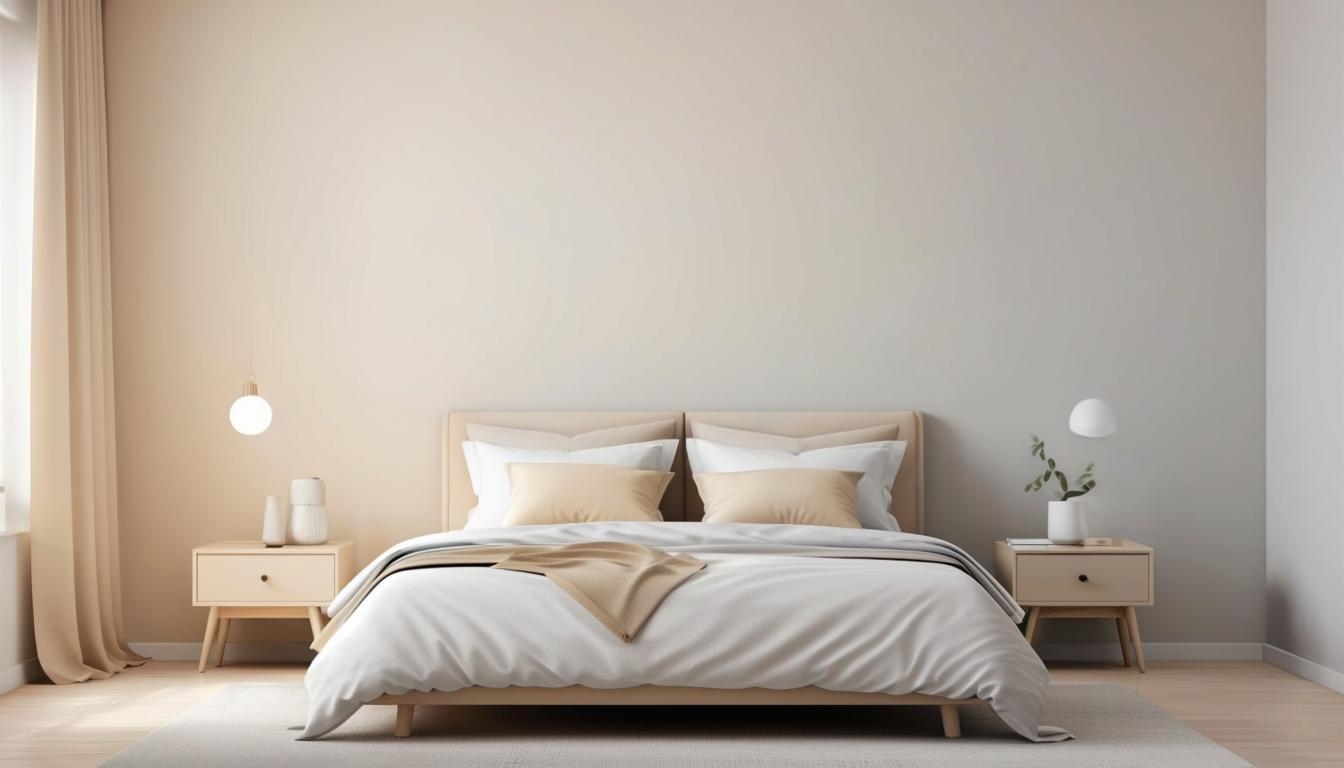 Светлые тона в спальне
