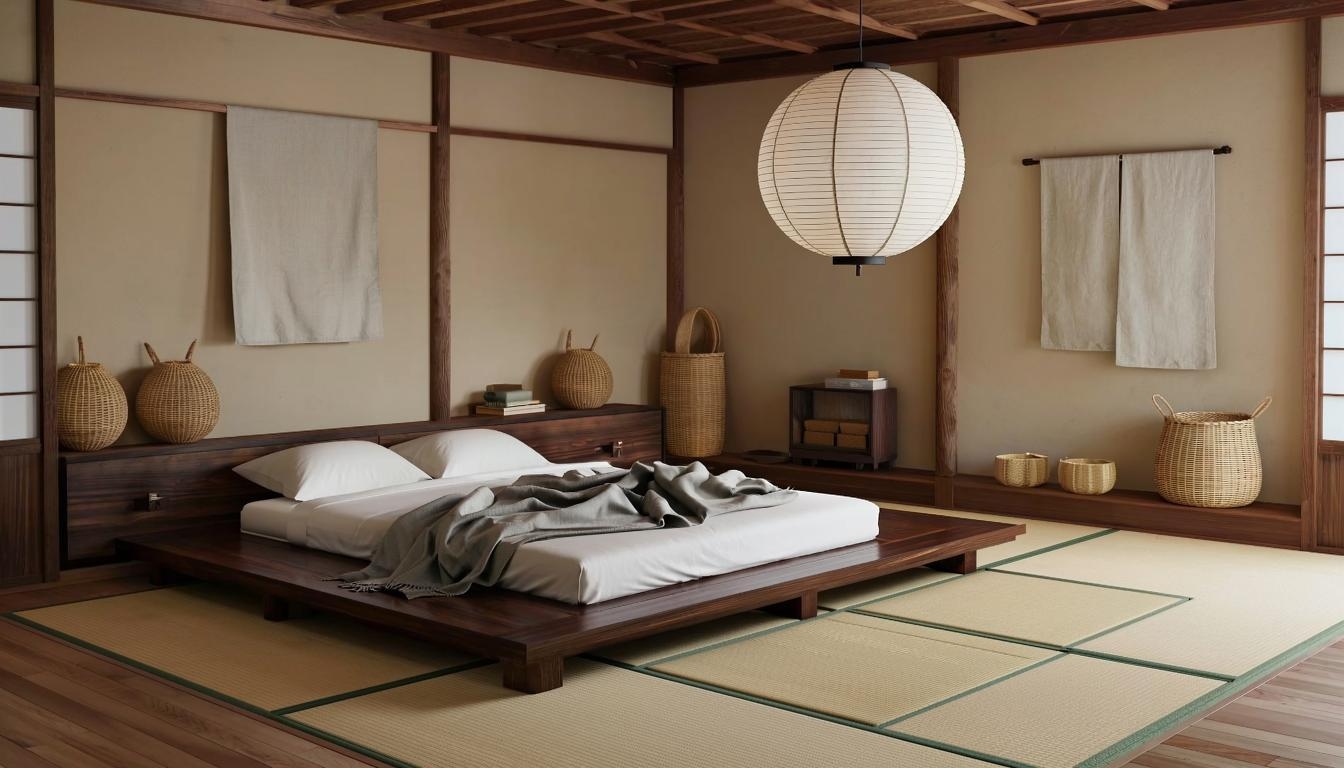 Строгая геометрия и прямые углы (квадрат, прямоугольник) в спальне