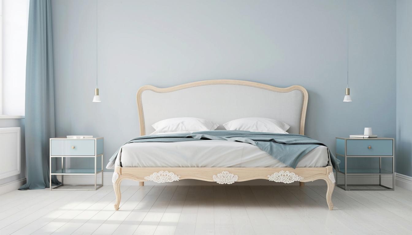 Высокие и воздушные конструкции в спальне