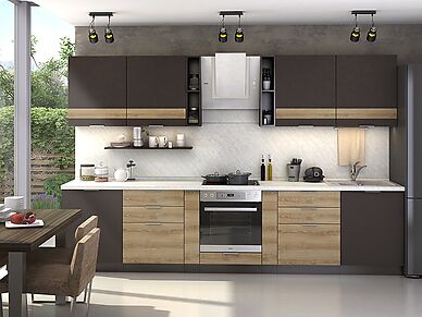 Кухонный гарнитур Терра soft длина 2,9 м в стиле минимализм