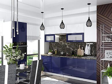 Кухонный гарнитур Валерия-М длина 2,6 м в стиле минимализм