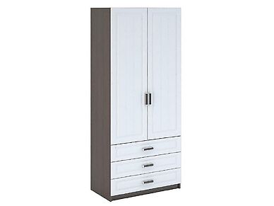 ШК-905 (шкаф 2-х створчатый бельевой с ящиками) Прага 90 см